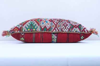 Vintage moroccan handwoven kilim pillow 15.7 INCHES X 24.4 INCHES
