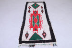 Vintage handmade moroccan berber runner rug 2.8 FT X 7.6 FT