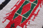 Vintage handmade moroccan berber runner rug 2.8 FT X 7.6 FT