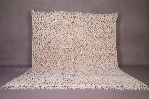 Moroccan Rug Dotted - Handmade Berber Rug - Wool Berber Carpet - Custom Rug