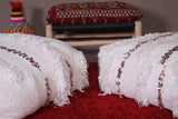 Two Handcrafted Moroccan Floor Poufs Ottoman