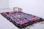 Vintage boucherouite rug 4.1 X 7.4 Feet