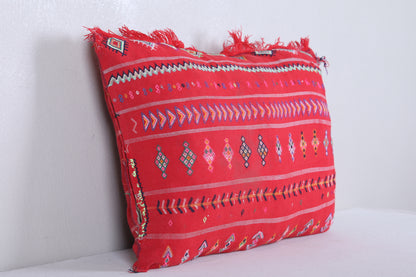 Vintage handmade moroccan kilim pillow 17.7 INCHES X 24.8 INCHES
