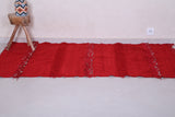 Red Moroccan Kilim Rug 3.6 X 6.3 Feet