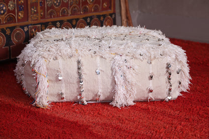Moroccan handwoven kilim berber pouf