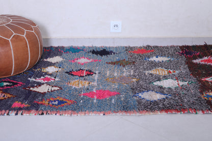 Vintage handmade runner rug 3.4 X 7.7 Feet
