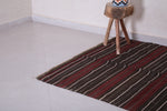 Vintage handwoven kilim rug 3.8 FT X 5.5 FT