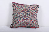 Vintage moroccan handwoven kilim pillow 12.9 INCHES X 13.3 INCHES