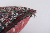 Vintage moroccan handwoven kilim pillow 12.9 INCHES X 13.3 INCHES