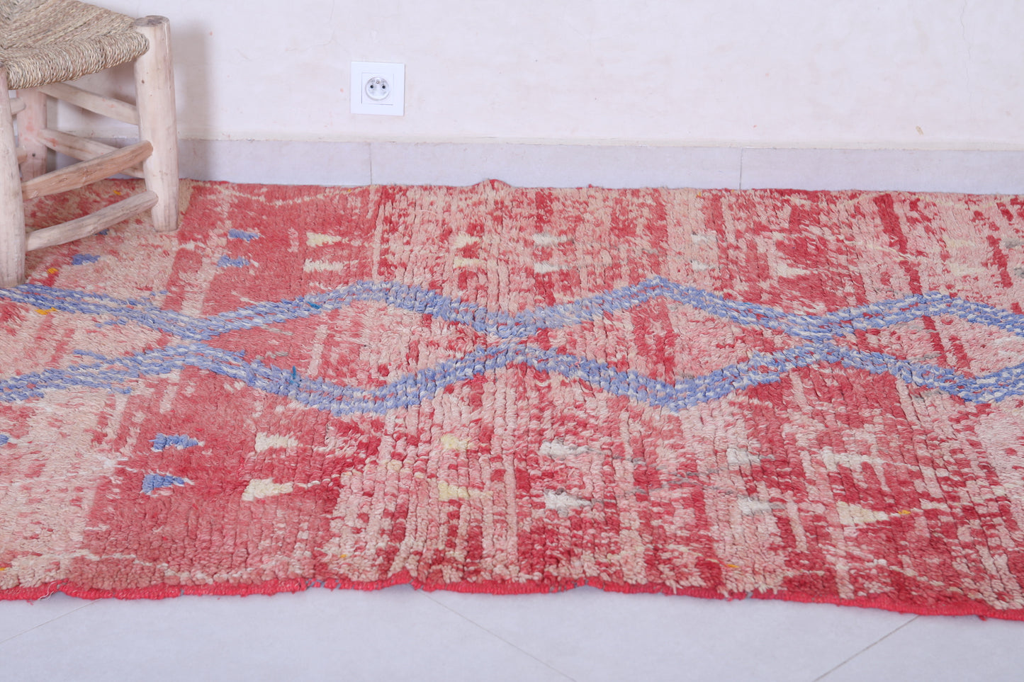 Vintage berber red rug 4 X 6.3 Feet