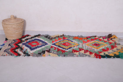 Boucherouite runner rug 2.1 X 5.1 Feet