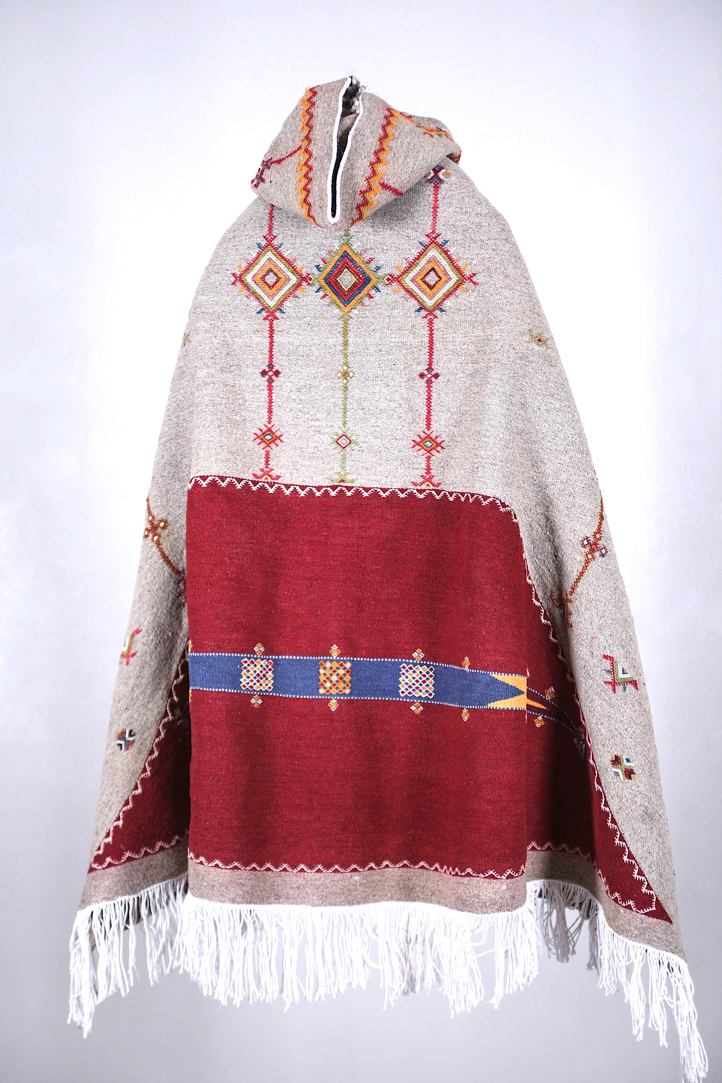 Vintage berber cape, handmade selham cape
