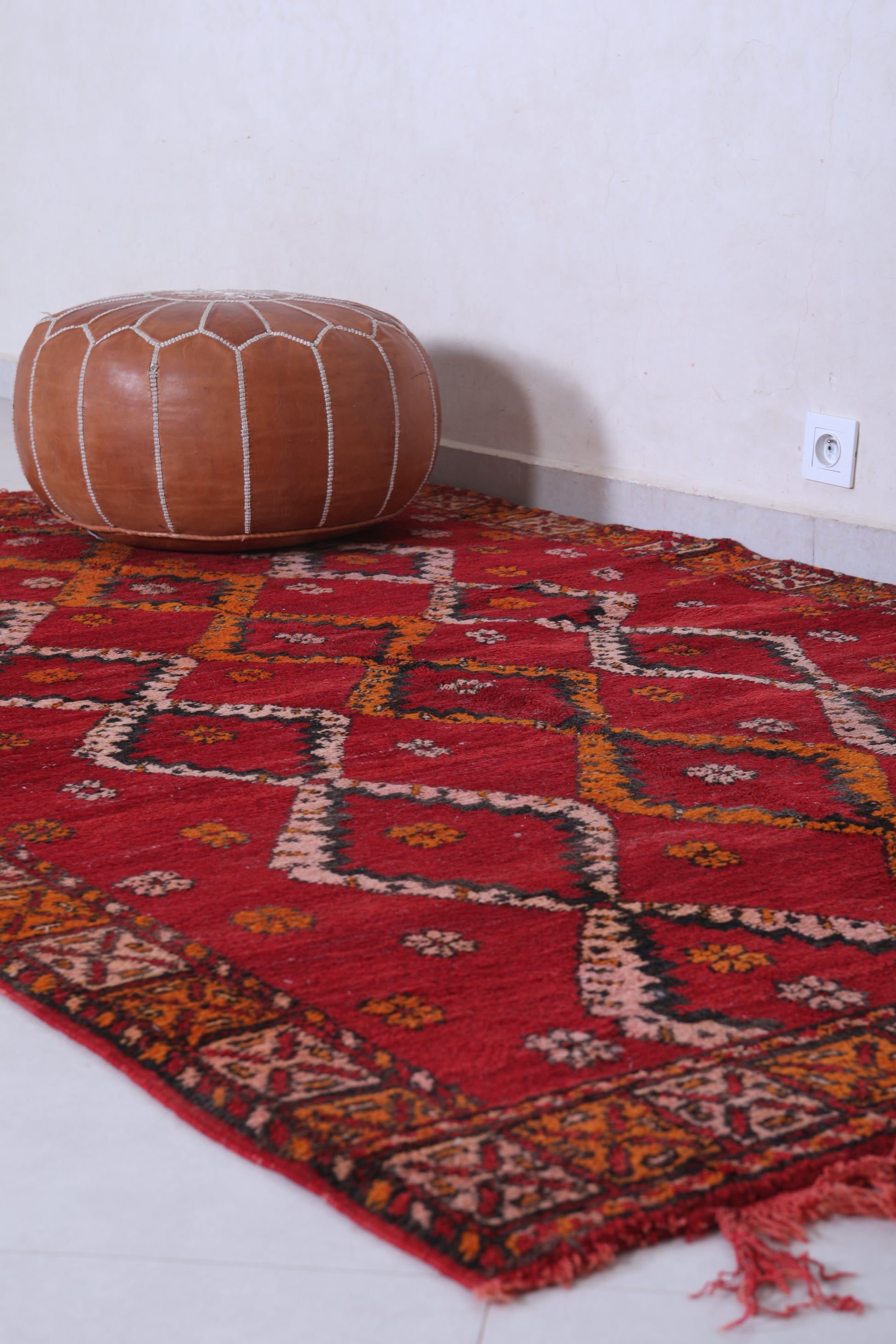 Rettelse genert Metafor Vintage red moroccan rug 4.8 X 8.2 Feet - Azilal rugs