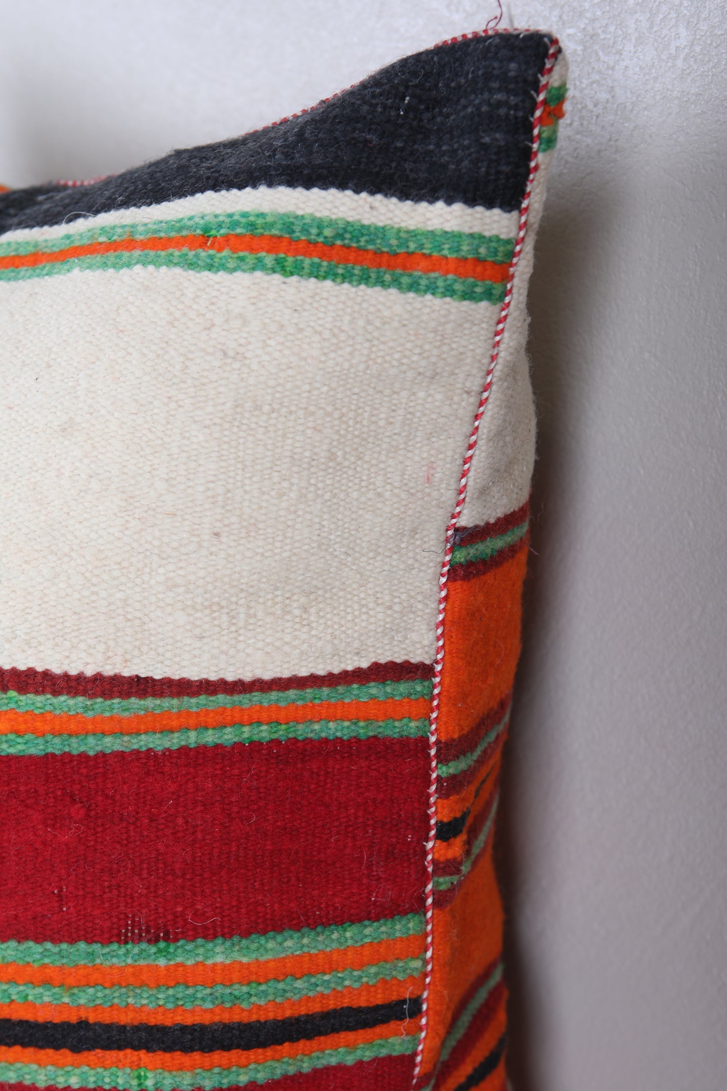 Vintage moroccan handwoven kilim pillow 18.8 INCHES X 21.2 INCHES