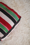 Moroccan handmade ottoman woven rug pouf