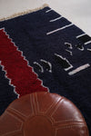 Dark Blue azilal rug 5.2 X 8 Feet