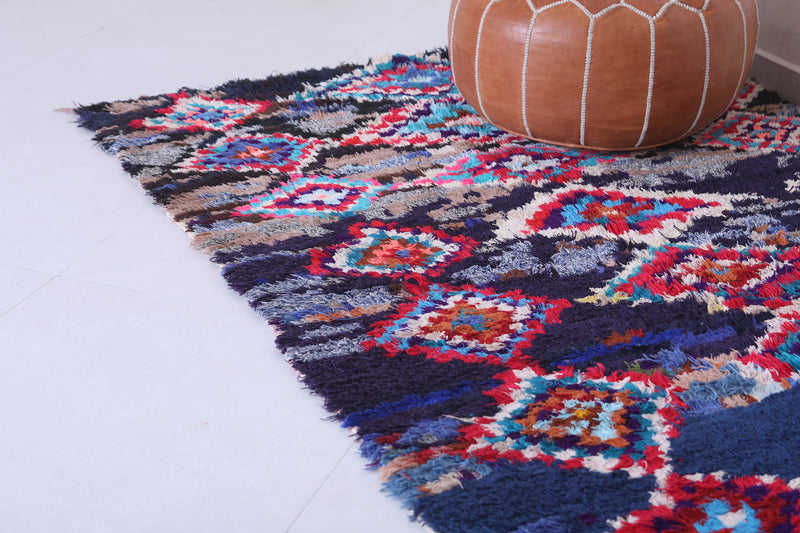 Moroccan Boucherouite Rug - Handwoven 4.1 X 8.4 Feet - azilal rug