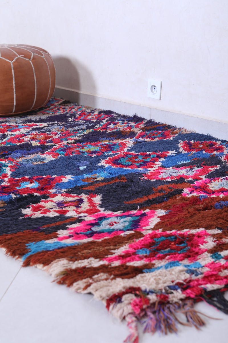 Moroccan Boucherouite Rug - Handwoven 4.1 X 8.4 Feet - azilal rug