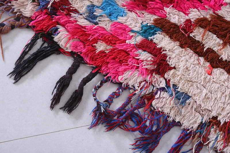 Moroccan Boucherouite Rug - Handwoven 4.1 X 8.4 Feet - azilal rug