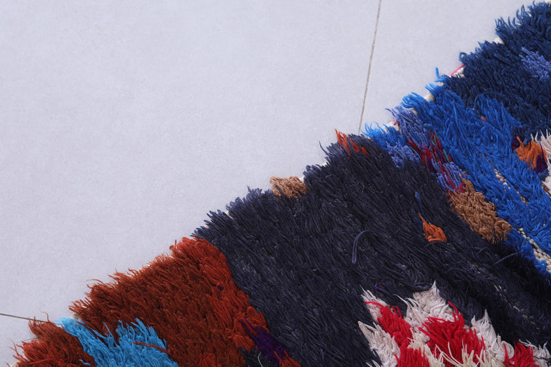 Moroccan Boucherouite Rug - Handwoven 4.1 X 8.4 Feet - azilal rug