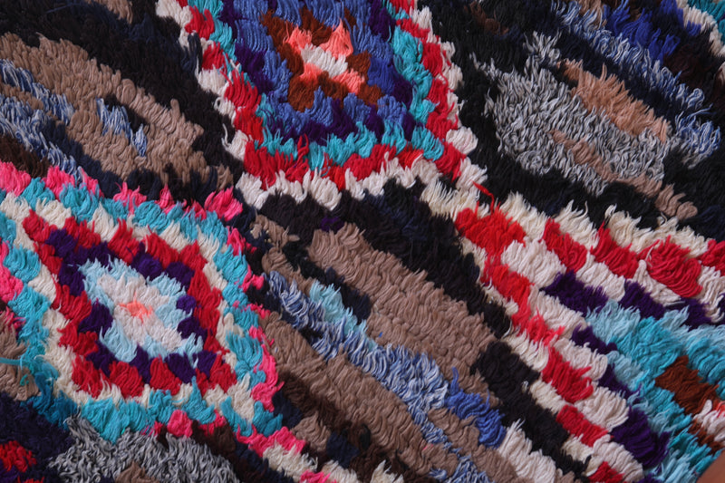 Moroccan Boucherouite Rug - Handwoven 4.1 X 8.4 Feet - azilal rug