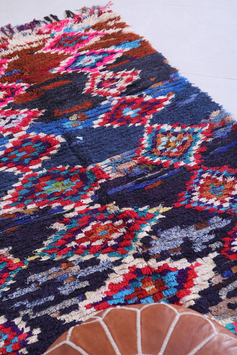 Moroccan Boucherouite Rug - Handwoven 4.1 X 8.4 Feet - azilal rug