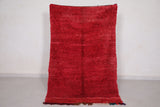 Moroccan rug red 3.5 FT X 5.7 FT
