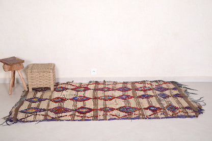Antique Moroccan Area Rug 4.1 X 7 Feet