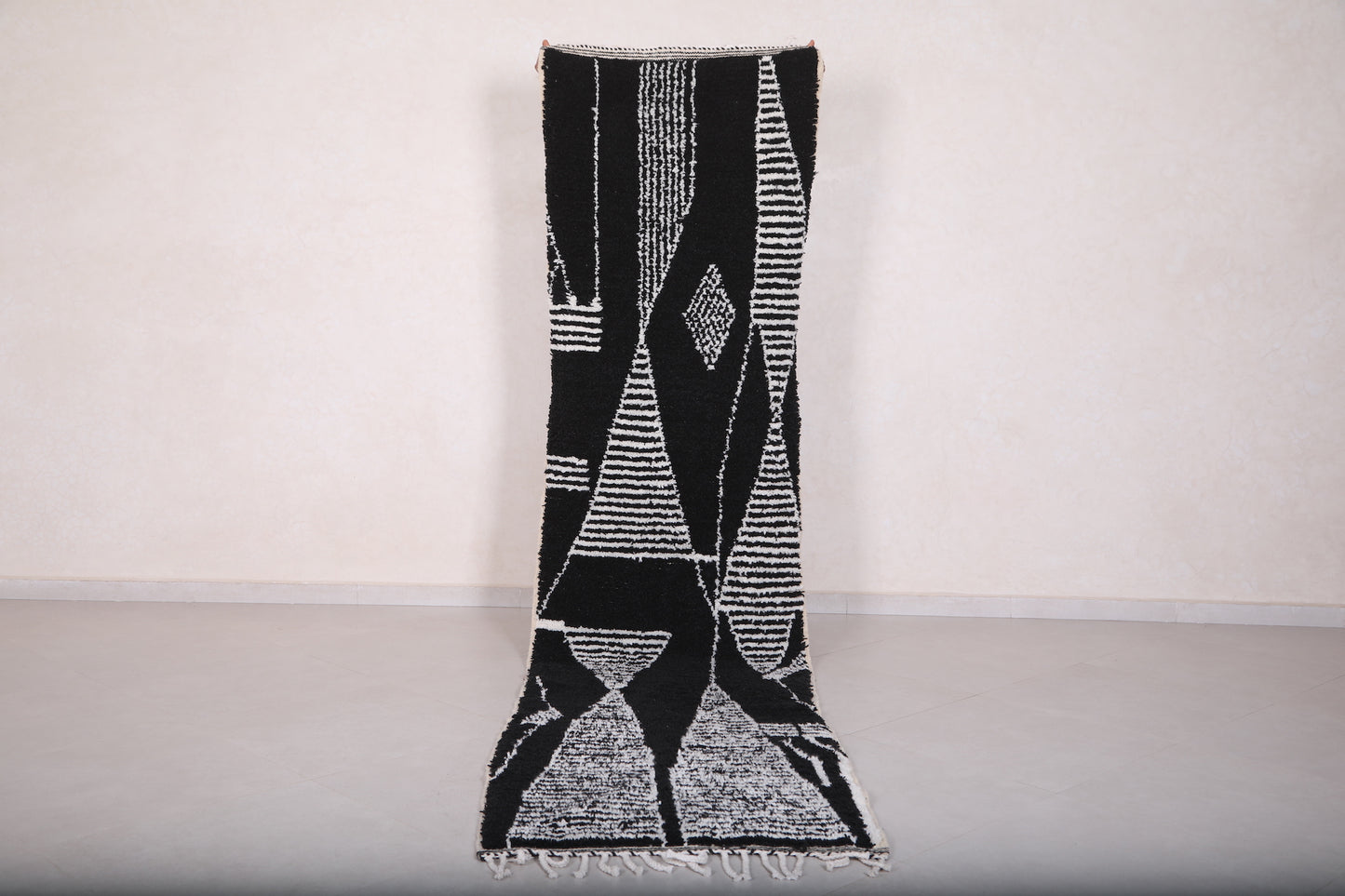 Runner handmade rug, custom wool berber carpet