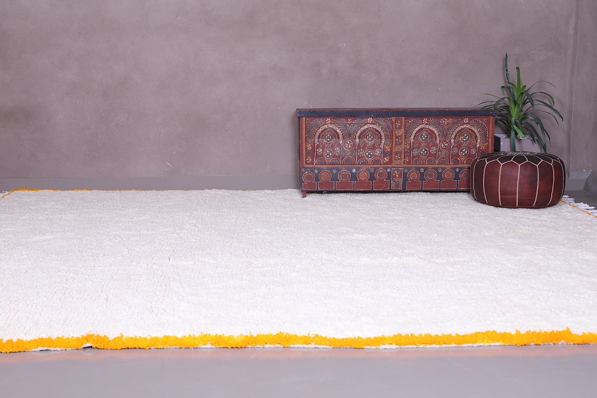 Bordered Moroccan rug - Handmade Rug - Beni ourain rug - Berber carpet - Custom Rug
