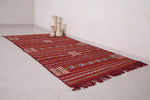 Vintage handwoven kilim rug 4.4 ft x 8.1 ft