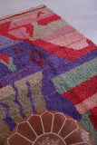 Colourful handmade moroccan berber rug 4.9 FT X 7.7 FT