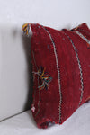 Vintage moroccan handwoven kilim pillow 11.8 INCHES X 13.7 INCHES
