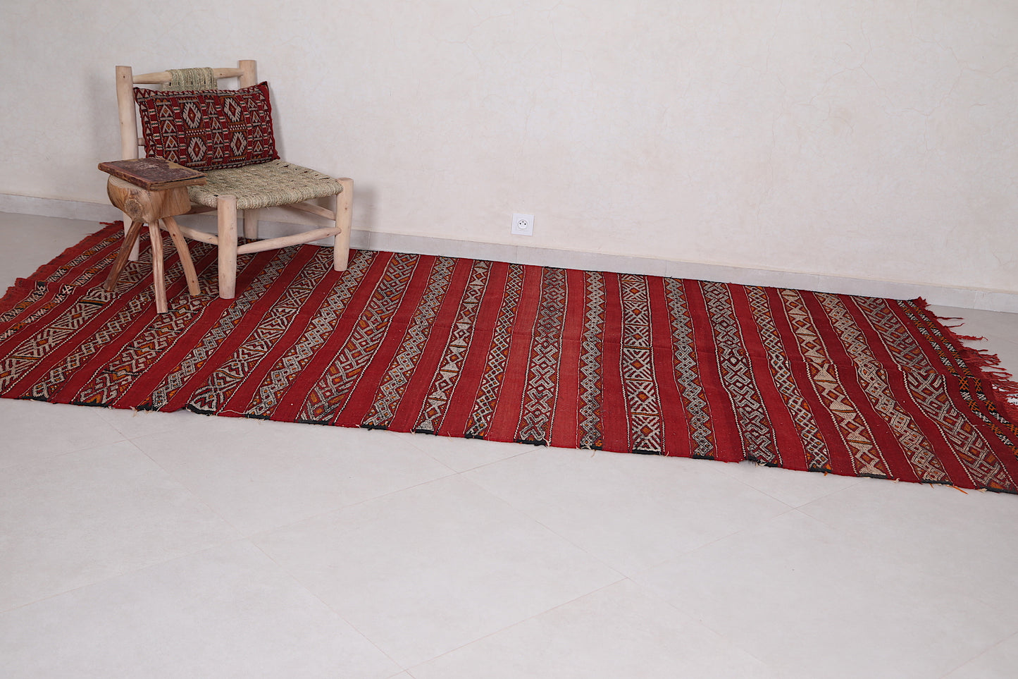 Bohemian kilim rug 5.5 FT X 10.6 FT