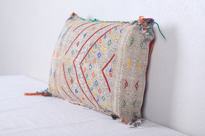 Vintage handmade moroccan kilim pillow 14.1 INCHES X 18.5 INCHES