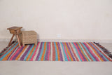 Colorful berber moroccan handwoven kilim 4.5 FT X 6.7 FT