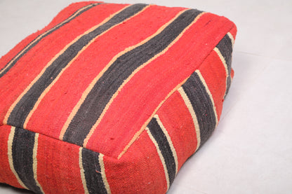Two Moroccan Ottoman Poufs red berber Cover