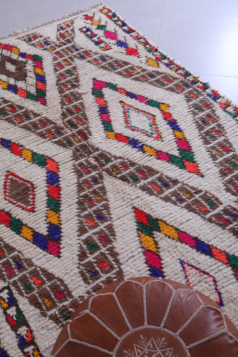 Vintage Berber Rug - Geometric Handwoven 5.4 X 8.8 Feet - Azilal rugs