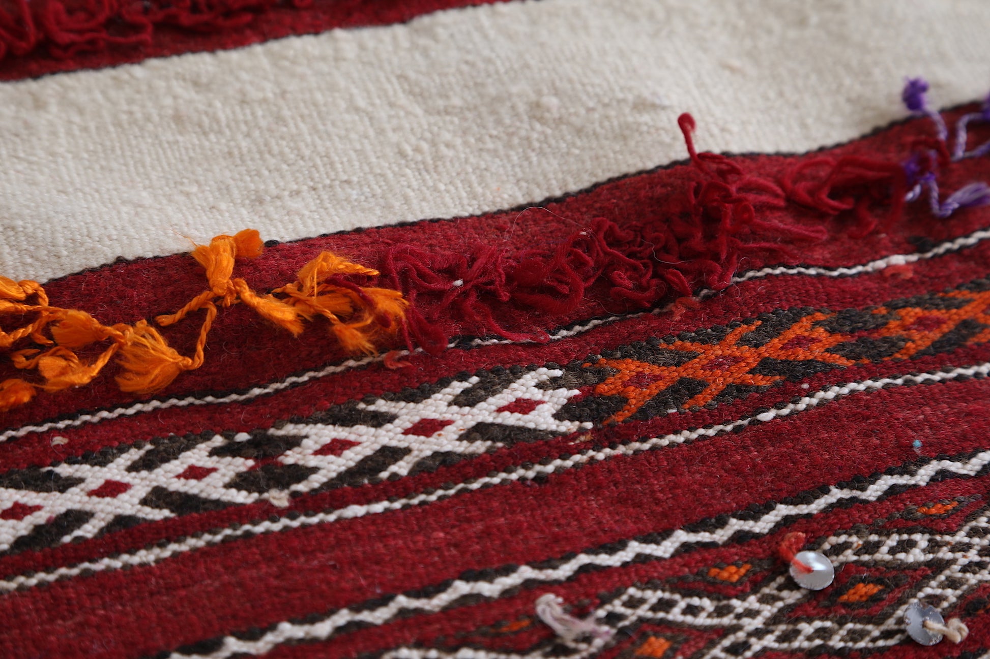 Vintage berber blanket 5.3 ft x 8.3 ft