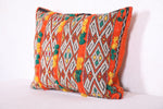 Orange Vintage kilim pillow 18.1 INCHES X 21.6 INCHES