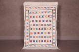 Vintage moroccan berber handwoven kilim 3 FT X 4.9 FT