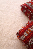 Two Hand knotted Moroccan Kilim Poufs