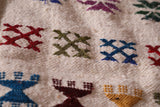Vintage moroccan berber handwoven kilim 3 FT X 4.9 FT