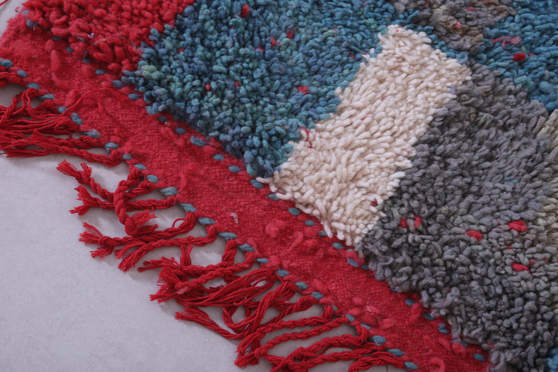 Colourful handmade moroccan berber rug 4.8 FT X 9.1 FT - azilal rug