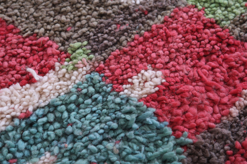 Colourful handmade moroccan berber rug 4.8 FT X 9.1 FT - azilal rug