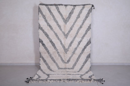 Handmade moroccan beni ourain rug 4.8 FT X 8.3 Feet