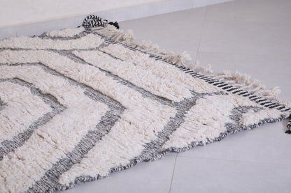 Handmade moroccan beni ourain rug 4.8 FT X 8.3 Feet