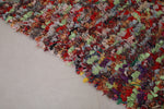 Colorful Red Moroccan rug 3.6 X 4.7 Feet