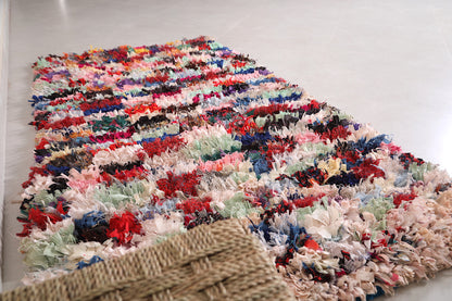 Fabulous Boucherouite rug 3 X 5.4 Feet