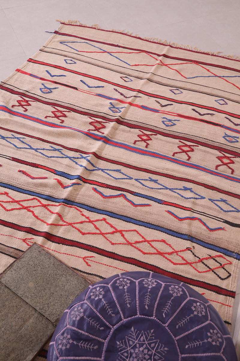 Colorful Azilal Rug – 4.8 X 8.2 Feet | Moroccan Artisan Masterpiece - Azilal rugs